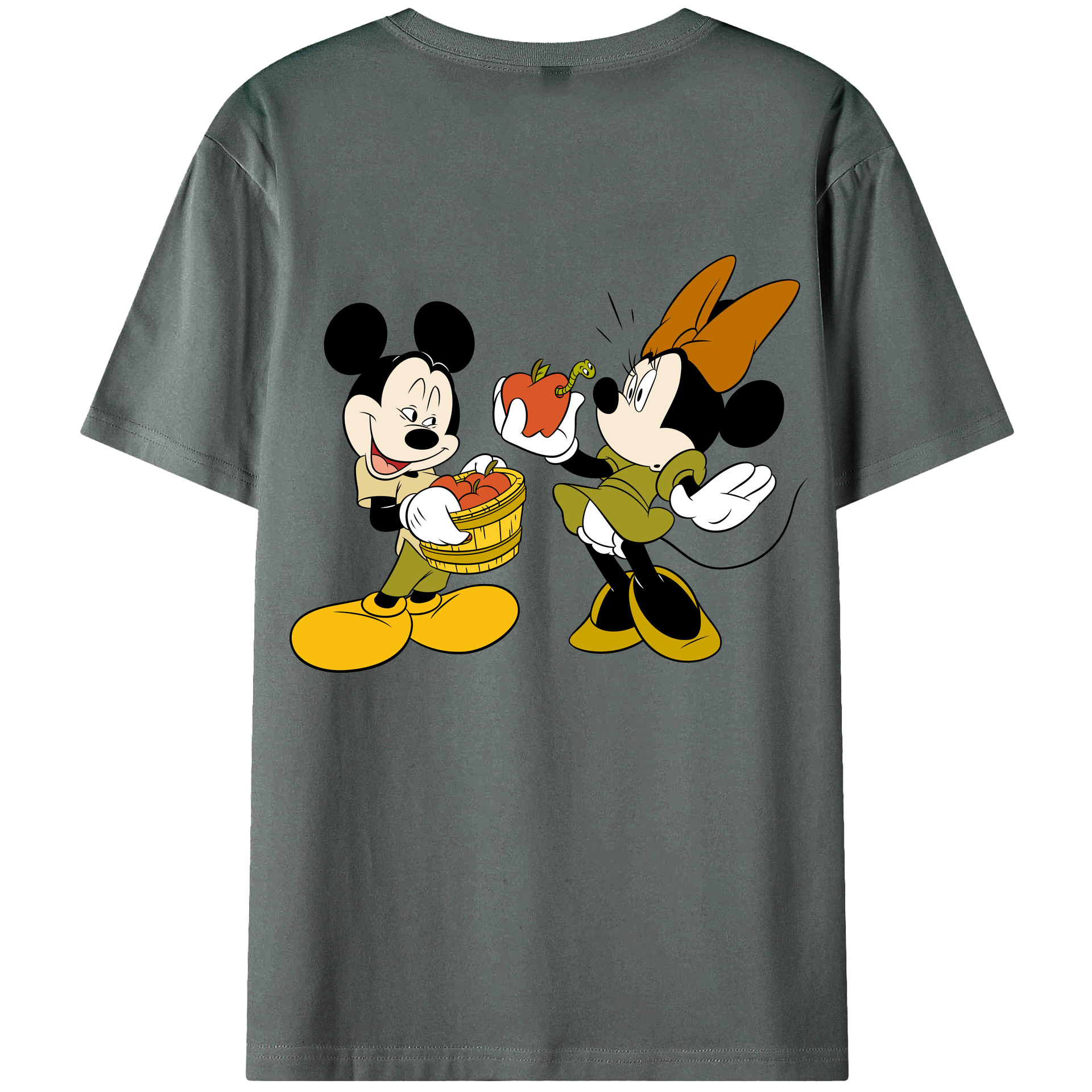 （画像用） ミッキーマウス Mickey Mouse 綿100％半袖Tシャツ（背面プリント）